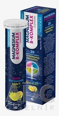 RosenPharma, a.s. Magnesium B-Komplex Glenmark šumivé tablety s citrónovou příchutí 1x20 ks 20 ks