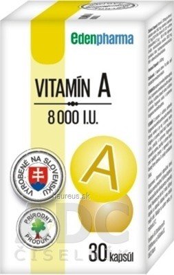 BENEVIT, s.r.o. EDENPharma VITAMIN A 8000 IU cps 1x30 ks 30 ks