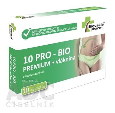 Slovakiapharm SK, s.r.o. Slovakiapharm 10 PRO - BIO PREMIUM + vláknina cps 1x10 ks 10 ks