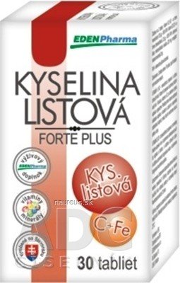 EDENPharma, s.r.o. EDENPharma KYSELINA LISTOVÁ forte plus tbl 1x30 ks 30 ks