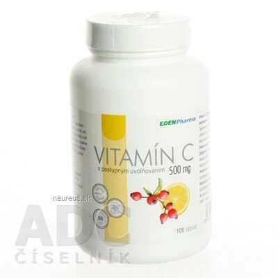 EDENPharma, s.r.o. EDENPharma VITAMIN C 500 mg tbl s postupným uvolňováním 1x100 ks 1 kg