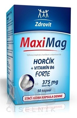 NP PHARMA Sp. z o.o. Zdrovit MaxiMag HOŘČÍK FORTE (375 mg) + VITAMIN B6 cps 1x50 ks 50 ks