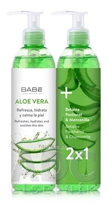 BABÉ LABORATORIOS BABÉ TĚLO ALOE VERA GEL 100% 2x300 ml, 1x1 set