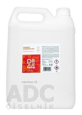 44 ENTERPRISE, s.r.o. DR.44 OKAMŽITÁ DEZINFEKCE dezinfekční roztok (85% ethanol) 1x5000 ml 5000ml