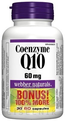 WN Pharmaceuticals Ltd. Webber Naturals Koenzym Q10 60 mg cps 30 + 30 zdarma (60 ks) 60 ks