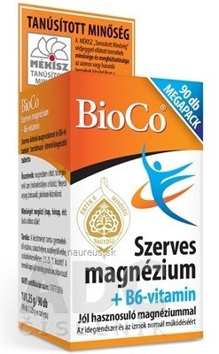 BioCo Magyarország Kft. Biocel Organické Magnézium + vitamín B6 Megapack tbl 1x90 ks