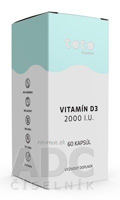 TOTO Pharma s.r.o. TOTO VITAMIN D3 2000 IU cps (inů. 2020-07) 1x60 ks