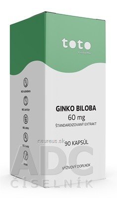 TOTO Pharma s.r.o. TOTO GINKO BILOBA 60 mg cps standardizovaný extrakt 1x90 ks
