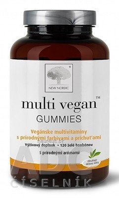 F. Hunziker + Co AG NEW NORDIC multi vegan Gummi multivitaminové želé bonbóny 1x120 ks