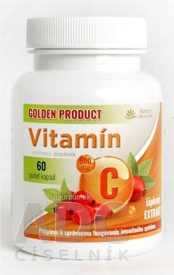 Pavol Kurbel GOLDEN PRODUCT Vitamin C 500 mg + šípkový extrakt cps 1x60 ks