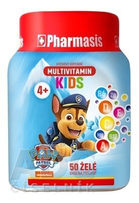 EKSPRES APTECZNY Sp. z o. o. Pharmasis MULTIVITAMIN KIDS Tlapková patrola želé pro děti, modré 1x50 ks