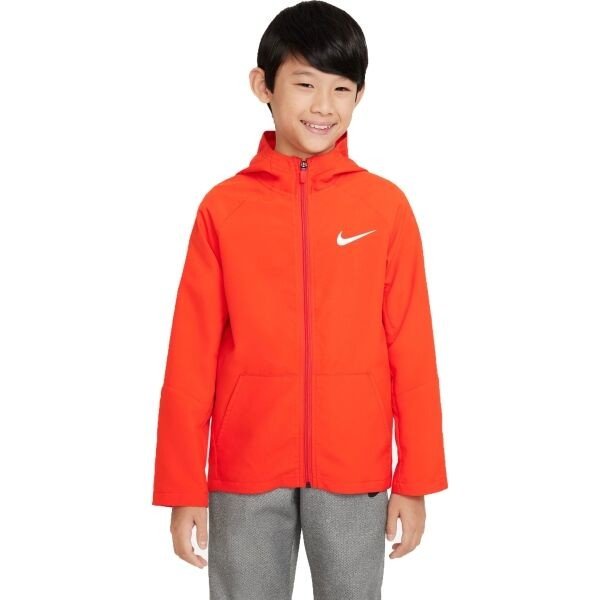 Nike NK DF WOVEN JACKET Chlapecká přechodová bunda, oranžová, velikost M