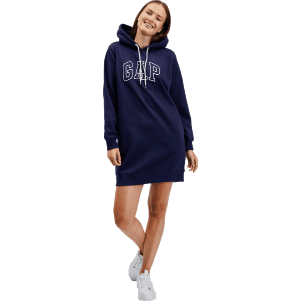 GAP HOODIE DRESS Dámské mikinové šaty, tmavě modrá, velikost S