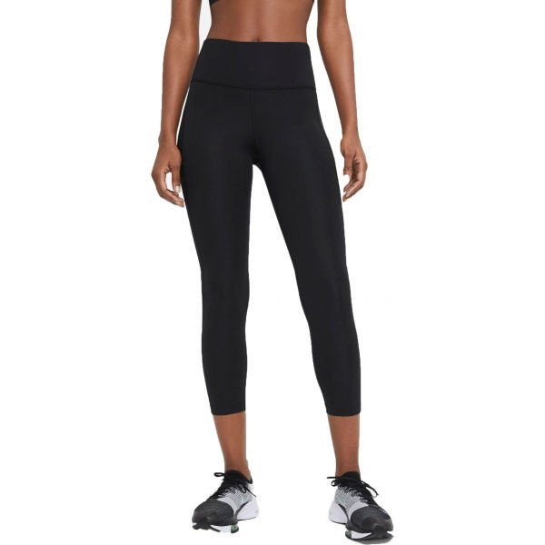 Nike DF FAST CROP W Dámské běžecké legíny, černá, velikost M