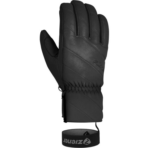 Ziener KUMA AS W Dámské lyžařské rukavice, černá, velikost 6