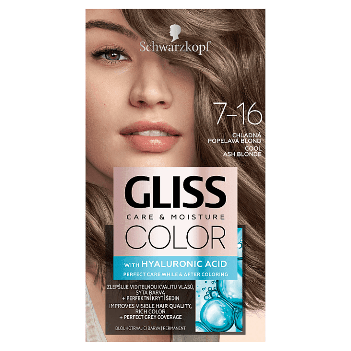 Schwarzkopf Gliss Color barva na vlasy chladná popelavá blond 7-16