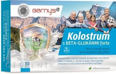 BioPol GN s.r.o. div. Pharma United Ltd. (CAN) Barnys KOLOSTRUM s beta-glukany forte cps 1x30 ks