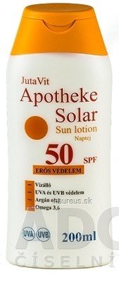 JuvaPharma Kft. JutaVit Apotheke Solar Sun lotion 50 SPF opalovací mléko 1x200 ml 200 ml