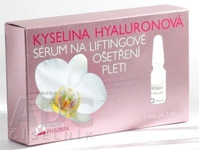 RosenPharma, a.s. ROSEN KYSELINA HYALURONOVÁ - SÉRUM na liftingové ošetření pleti, ampule 5x2 ml (10 ml) 5 x 2 ml