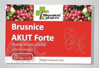 Slovakiapharm SK, s.r.o. Slovakiapharm Brusinky AKUT Forte cps 1x20 ks 20 ks