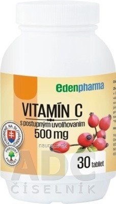 EDENPharma, s.r.o. EDENPharma VITAMIN C 500 mg tbl s postupným uvolňováním 1x30 ks 30 ks