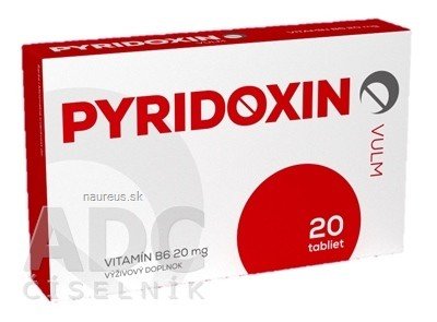 VULM s.r.o. VULM pyridoxin tbl (vitamin B6 20 mg) 1x20 ks 20 ks