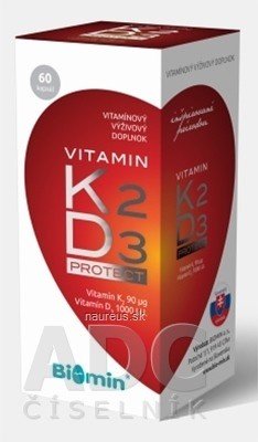 BIOMIN, a.s. BIOMIN VITAMIN K2 + D3 PROTECT cps 1x60 ks