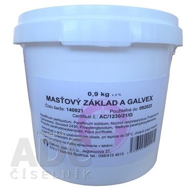 GALVEX spol. s.r.o. MASŤOVÝ ZÁKLAD A - GALVEX ung 1x900 g