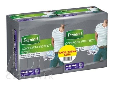 Kimberly-Clark B.V. DEPEND NORMAL S/M pro muže DUOPACK natahovací kalhotky 2x10 ks, 1x1 set