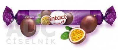 Sanotact GmbH INTACT HROZNOVÝ CUKR s vitamínem C s příchutí marakuje (pastilky v roli) 1x40g