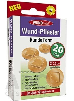 WUNDmed GmbH & Co. KG WUNDmed Kruhová náplast Tělová (průměr 2,5 cm) 1x20 ks