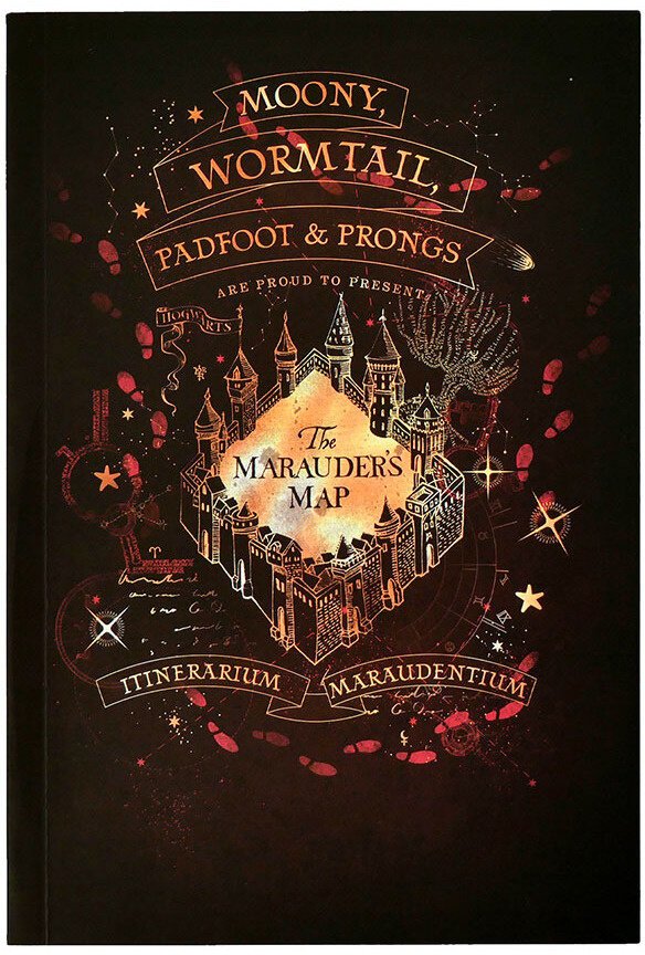 Zápisník Harry Potter - Marauders Map, A5 - 04895205609624