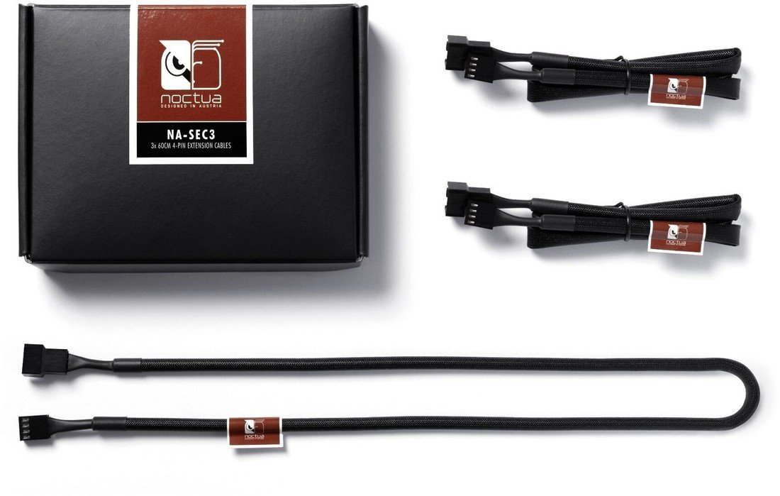 Noctua NA-SEC3 3x 60cm 4-Pin Extension Cables - NA-SEC3