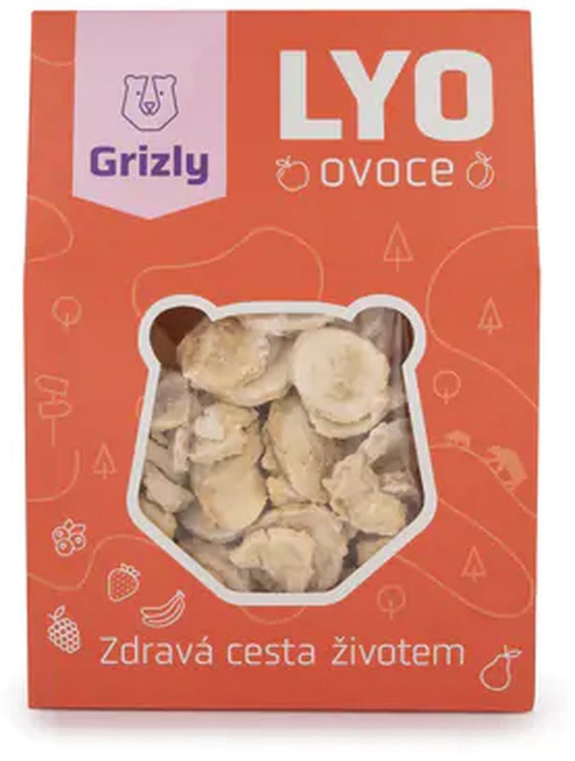 GRIZLY sušené ovoce - banán, lyofilizovaný, plátky, 50g - Gbpl50