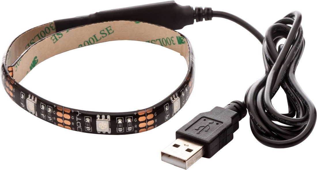 OPTY USB LED pás 30cm, RGB, integrovaný ovladač - OPTY 30S