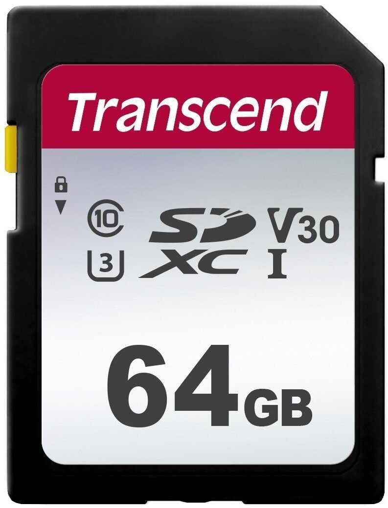 Transcend SDXC 300S 64GB 95MB/s UHS-I U3 - TS64GSDC300S