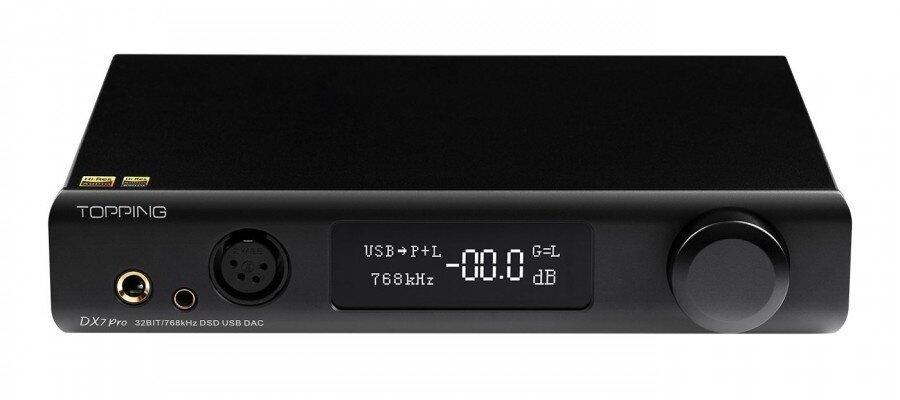 Topping DX7 Pro, sluchátkový zesilovač s DA převodníkem, černá - 8594193720842