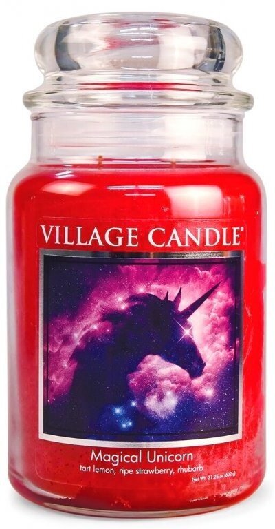 Svíčka vonná Village Candle, magický jednorožec, velká, 600 g - 4260053