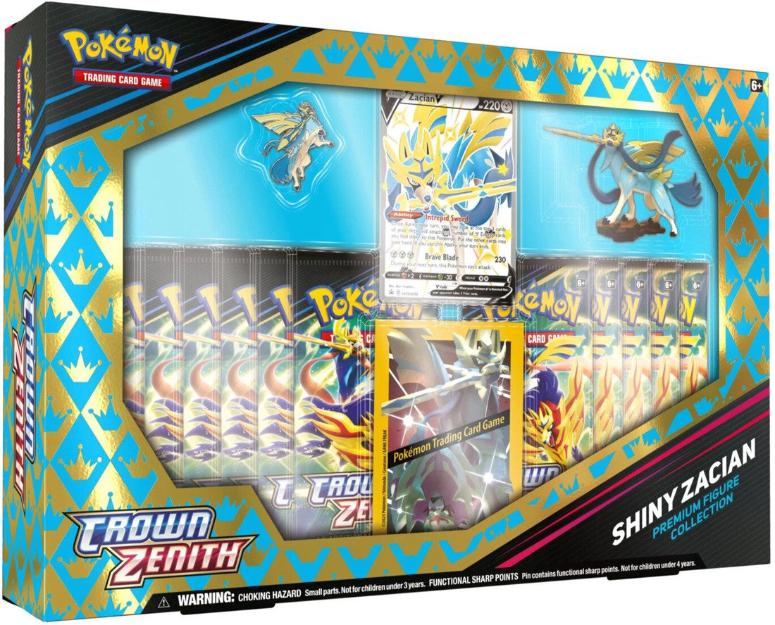Karetní hra Pokémon TCG: Sword & Shield Crown Zenith Premium Figure Collection - Shiny Zacian - PCI85163