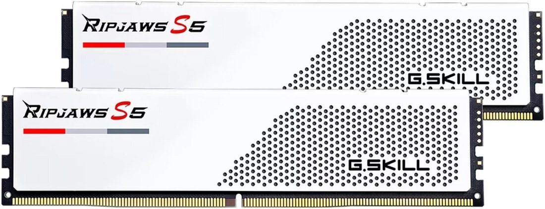 G.Skill Ripjaws S5 32GB (2x16GB) DDR5 5600 CL36, AMD EXPO, bílá - F5-5600J3636C16GX2-RS5W