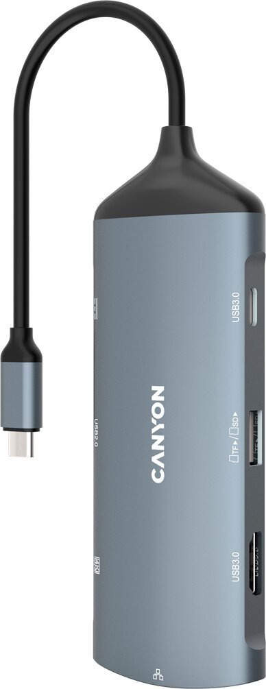 CANYON replikátor portů DS-15 8v1, 1xUSB-C PD 100W, 1xHDMI (4K), VGA, 2xUSB-A 3.0, - CNS-TDS15