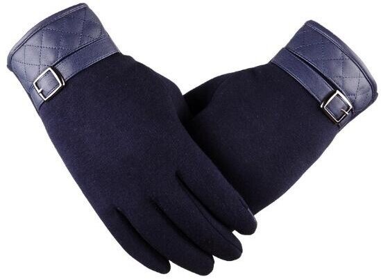 Lea rukavice Retro modré (L) pro dotykové displeje - learetromodre