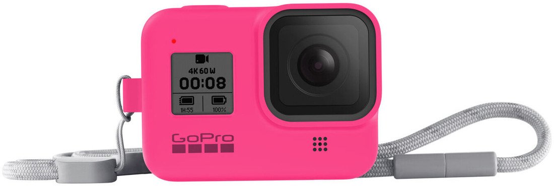 GoPro Sleeve + Lanyard (HERO8 Black) neonově růžový - AJSST-007