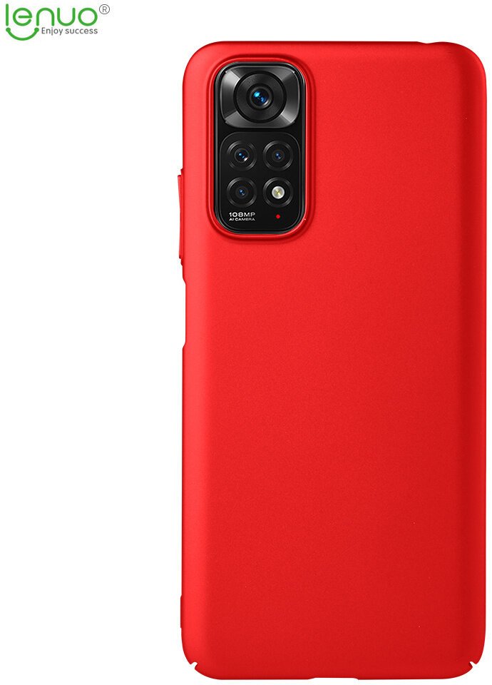 Lenuo Leshield zadní kryt pro Xiaomi Redmi Note 11/11S, červená - 348216