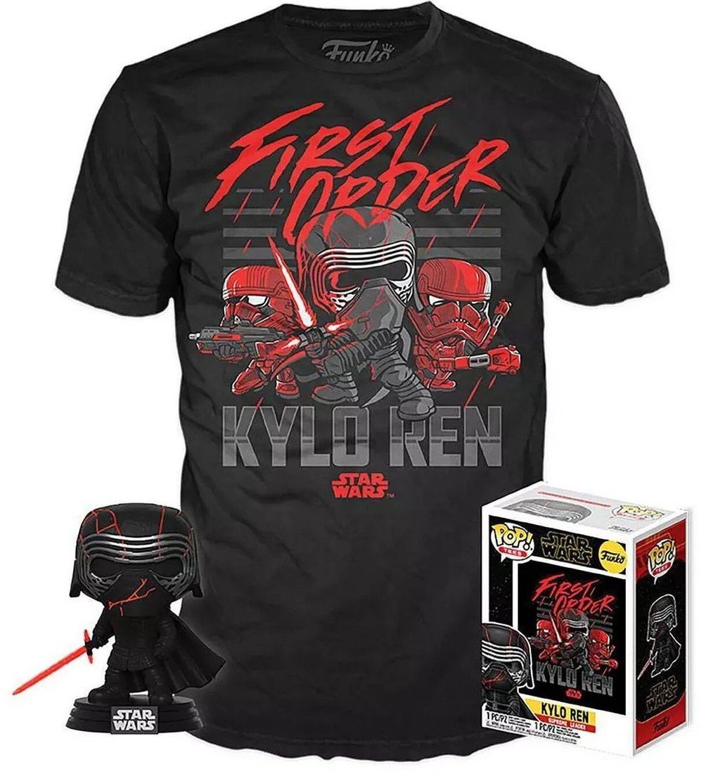 Tričko Star Wars - Kylo Ren + figurka Funko (S) - 0889698423939
