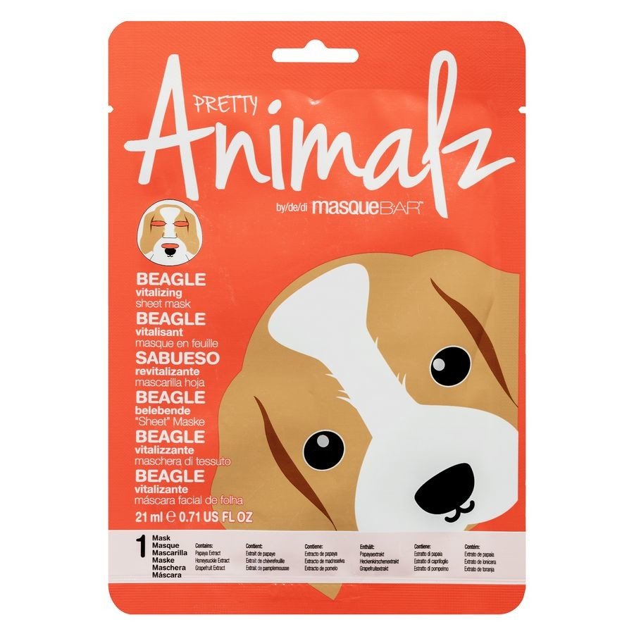 masqueBAR Animalz Beagle Sheet Mask Maska Na Obličej 21 ml