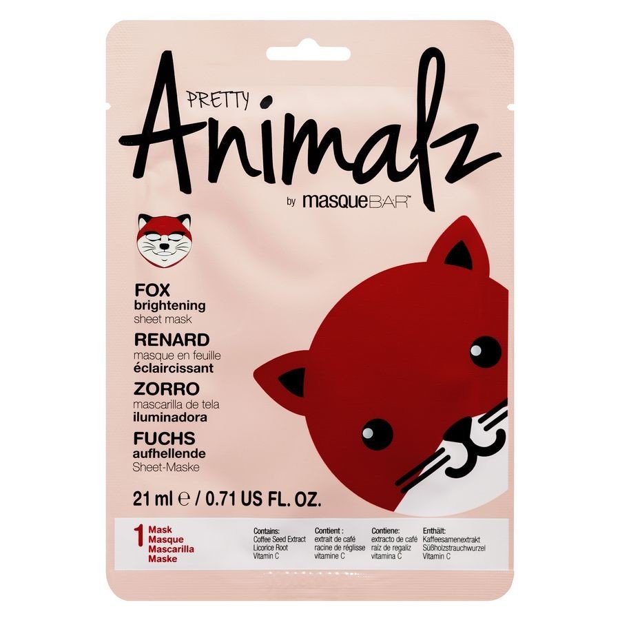 masqueBAR Animalz Fox Sheet Mask Maska Na Obličej 21 ml