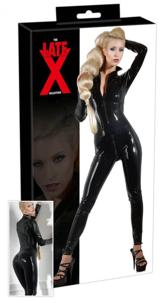 LATEX - long-sleeved women's overalls (black)