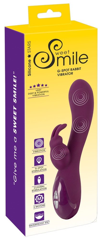 SMILE - rechargeable 3-motor clitoral vibrator (purple)