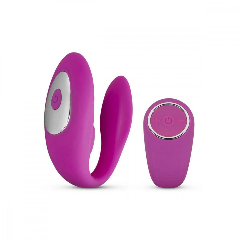 Easytoys Tap Dancer - rechargeable, waterproof, radio couple vibrator (pink)